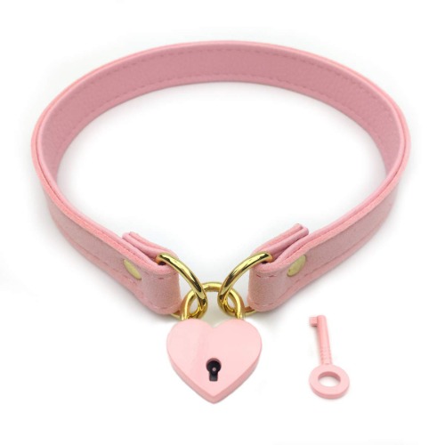 Padlock Choker Collar Necklace Lolita Collar Cat Kitty Velvet Necklace with Lock and Key - A 18.0 Inches