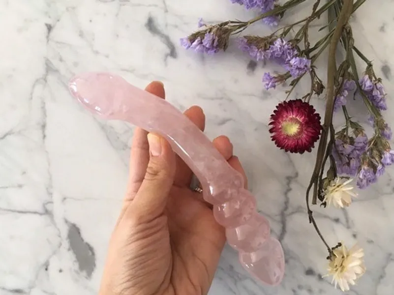 THE DOUBLE-ENDED Sex Toy  Rose Quartz Yoni Shakti Wand  | Etsy
