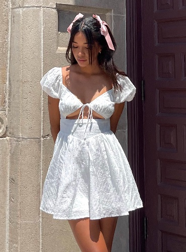 Caria Mini Dress White | US 0 / White