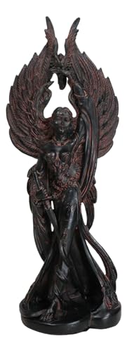 Ebros Gift Irish Celtic War Goddess Morrigan The Phantom Queen Statue Valkyrie Counterpart Battle Pose Figurine Home Decor Statue Triple Goddess Danu Mythology Represents Circle of Life and Death