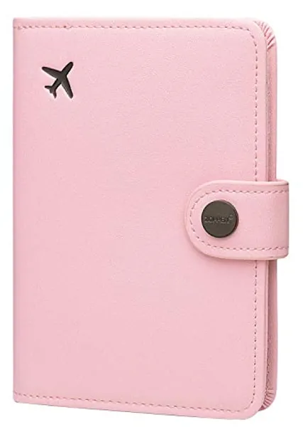 ZOPPEN Passport Holder Women, Passport Cover Travel Wallet Rfid Blocking Passport Wallet Cover Case Travel Essentials Document Organizer, Pink