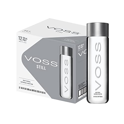 VOSS Still Spring Water - 12 Pack Case of Bottled Drinking Water - Pure, Clean Taste, Natural Hydration - (16.91 Fl Oz) - 16.91 Fl Oz (Pack of 12) - VOSS STILL