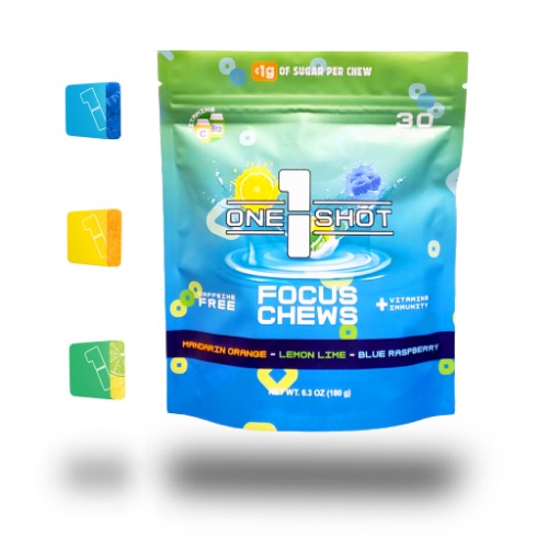 Assorted Focus Chews | Nootropics, Vitamins & Immunity (30 Pieces - 3 Flavors)