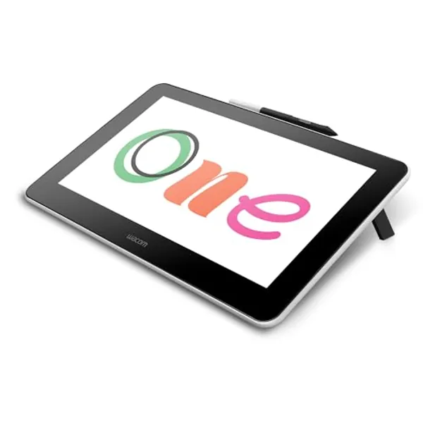 Wacom One HD Creative Pen Display, Drawing Tablet With Screen, 13.3" Graphics Monitor; works with Mac, PC & Chromebook, photo/video editing, drawing & education Old Gen (2019)