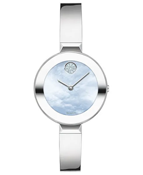 Movado Women's Swiss Bold Stainless Steel Bangle Bracelet Watch 28mm & Reviews - All Fine Jewelry - Jewelry & Watches - Macy's