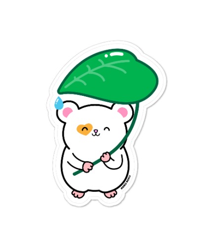 April Showers Daisy Glossy Laminated Sticker