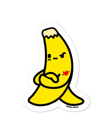 Cavendish Banana Glossy Laminated Sticker