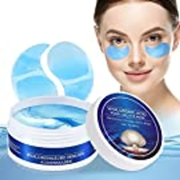 Augenpads Eye Mask Hyaluronsäure Collagen - Eye Pads gegen Augenringe Tränensäcke Falten Dunkle Kreise & Puffiness, Eye Patch Hydrogel Augenpads, Anti Aging Augen Pads mit Kühlend Feuchtigkeit 60pcs
