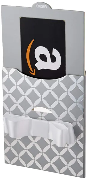 Amazon.de Geschenkkarte in Geschenkschuber (Silber)