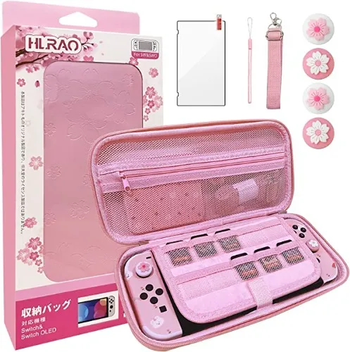 HLRAO Pink case compatible with Nintendo Switch