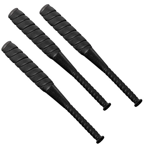 Set of 3 Hardcore Black Baseball Bats for WWE Wrestling Action Figures