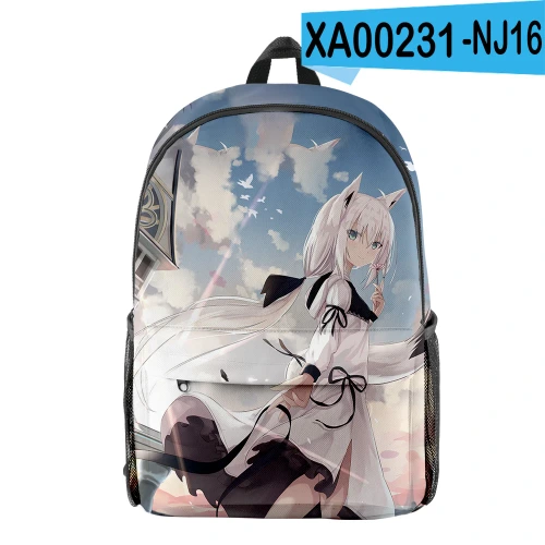 Harajuku Novelty HOLOLIVE Shirakami Fubuki pupil Bookbag Notebook Backpacks 3D Print Oxford Waterproof Boy/Girl Travel Backpacks - AliExpress 1524