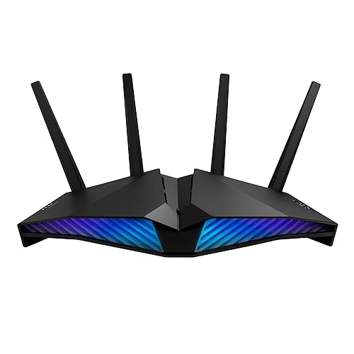ASUS RT-AX82U (AX5400) Dual Band WiFi 6 Extendable Gaming Router, Gaming Port, Mobile Game Mode, Aura RGB, Included AiProtection Pro Security, Instant Guard, VPN, AiMesh Compatible - AX5400 | Gaming Router