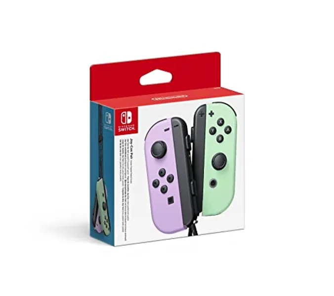 Nintendo Bluetooth Paire de Manettes Joy-Con Gauche Violet Pastel et Droite Vert Pastel Pour Switch
