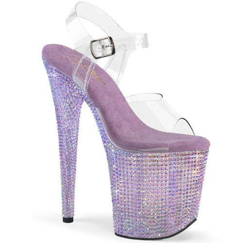 BEJEWELED-808RRS Pleaser Sexy Footwear Bling Pole Dancing Shoes | 7 uk (40 Europe - 10 Usa) / Clr/Lavender RS