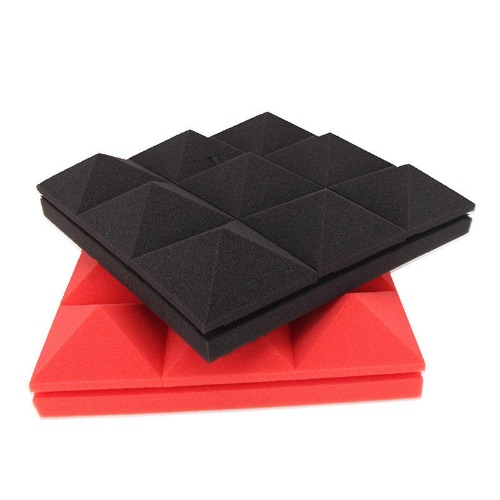 Flame Retardant Pyramid Foam Tiles - Acoustic Foam Panels / black