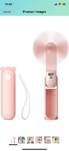 JISULIFE Handheld Mini Fan, 3 IN 1 Hand Fan, Portable USB Rechargeable Small Pocket Fan, Battery Operated Fan [14-21 Working Hours] with Power Bank, Flashlight Feature for Women,Travel,Outdoor-Pink, 1 Count (Pack of 1)