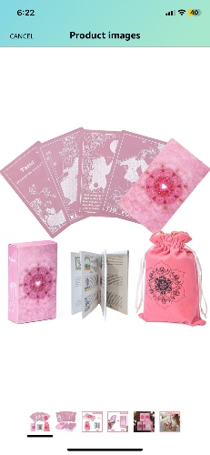 Erbacan [Upgrade] Classic Pink Tarot Cards with Guidebook-Tarot Cards for Beginners-Learining Tarot Deck with Guidebook(Velvet Tarot Bag)