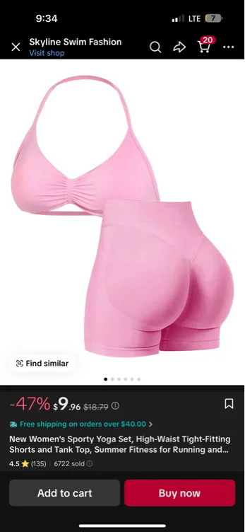 New Women's Sporty Yoga Set, High-Waist Tight-Fitting Shorts - TikTok Shop