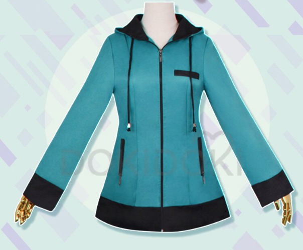 【Size S-2XL】DokiDoki-R Anime Cosplay Eromanga Sensei Izumi Sagiri  Costume Pink Pajamas Green Coat | Coat / S