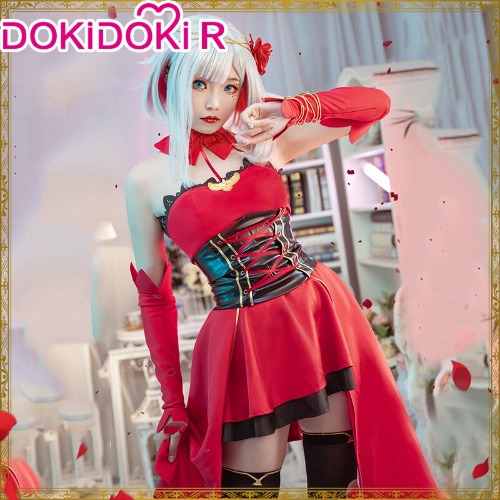 DokiDoki-R Anime Takt op. Destiny Cosplay Costume Red Dress Shoes | Costume / XS