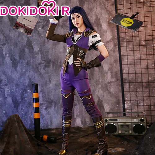 【Size XS-XXL】DokiDoki-R Game League of Legends Cosplay Caitlyn Cosplay Costume Arcane LOL | XS-PRESALE