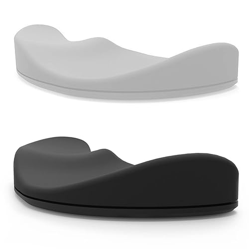 2PCS Ergonomic Mouse Wrist Rest Support, Palm Rest Pad Gliding Wrist Pad That Moves with Mouse, Wrist Pain Relief & Release Pressure on Hands for Office Work, Gaming, Coding (Black, Gray)