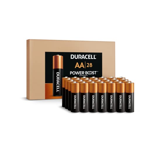 Duracell Coppertop AA Batteries 28 Count Pack Double A Battery with Power Boost Ingredients, Long-lasting Power Alkaline AA Battery for Household Devices (Ecommerce Packaging) - AA - 28 Count (pack of 1)
