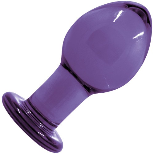 Crystal Glass Medium Butt Plug by NS Novelties - Purple