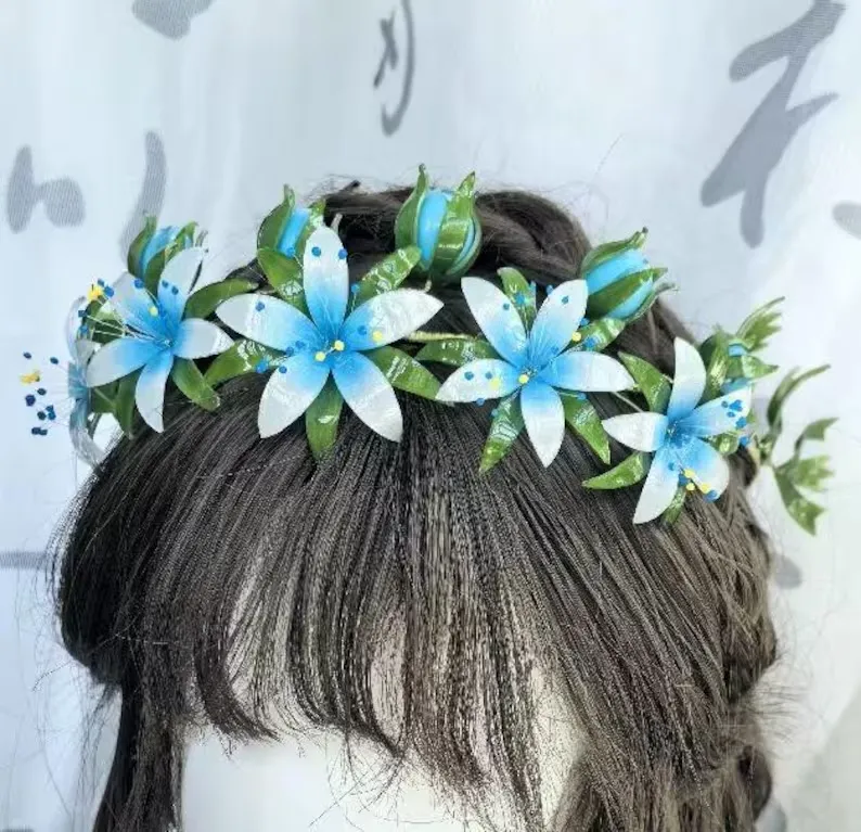 Silent Princess Flower Crown, Handmade Watercolor Coloring Cosplay Prop，Legend of Zelda Breath of the Wild
