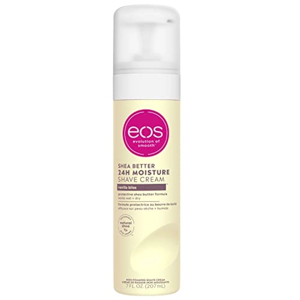 eos Shea Better Shaving Cream- Vanilla Bliss, Women's Shave Cream, Skin Care, Doubles as an In-Shower Lotion, 24-Hour Hydration, 7 fl oz