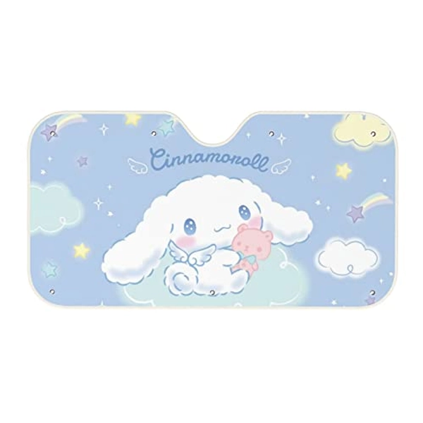 Anime Car Windshield Sunshade Universal Fit Car Front Windshield Sun Shade Blocks UV Rays and Sun Glare Keeps Your Vehicle Cool for Cars, Trucks, SUVs 55 x 30in