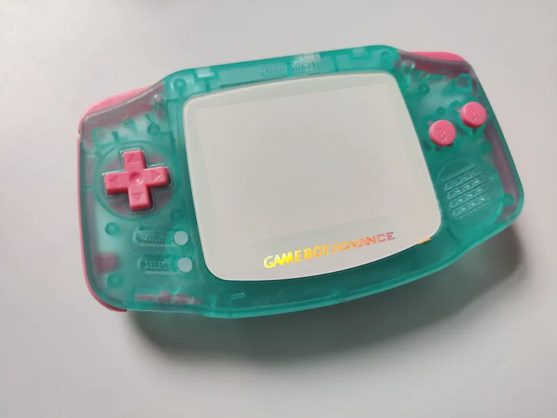 GBA Nintendo Game Boy Advance Seaglass teal Replacement Shell for IPS with pad & Buttons