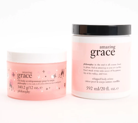 philosophy grace whipped body creme 20oz & salt scrub