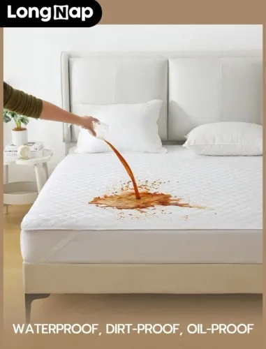 Ultrasonic Needleless Quilted Waterproof Oil Repellent Stain Resistant Mattress Protector