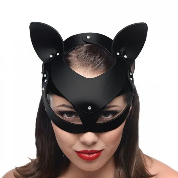 Master Series® Bad Kitten Leather Cat Mask