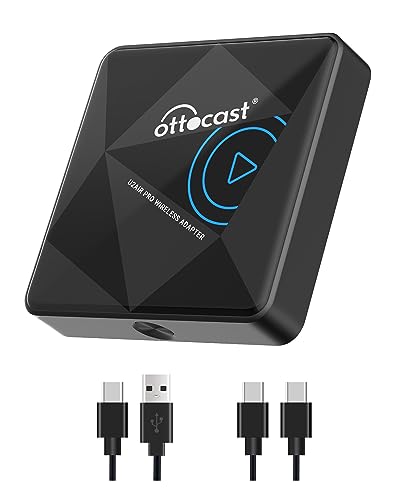 OTTOCAST U2Air Pro Wireless CarPlay Adapter for iphone - 2024 Newest Version Wired to Wireless CarPlay Dongle - Dual-band WiFi, Low Latency, Online Update, Plug Play for Factory OEM Wired CarPlay Cars