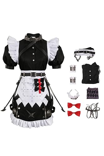 Vaianie Ellen Joe Cosplay Costume Game Costume Women Maid Dress Uniform Girls Apron Outfits Halloween Carnival Costume - Full Set - X-Large