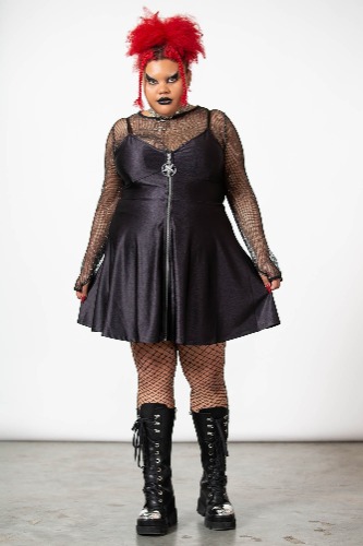 Frightlife Skater Dress [PLUS] - 4XL / Black / 87% Nylon 13% Elastane