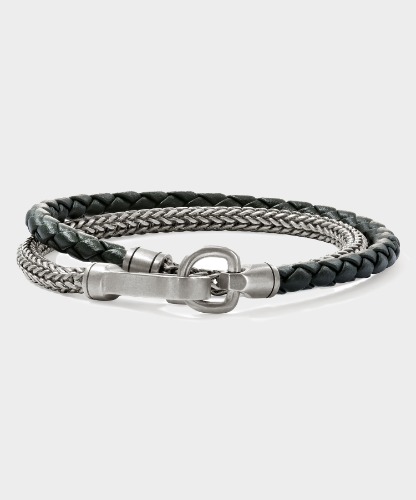 Todd Snyder x John Hardy Silver Double Wrap Bracelet | O/S / Silver / BU9012544GRXUL-950