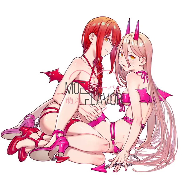 Makima & Power Hell Rider Sticker