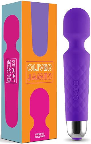 Vibrator for Women by Oliver James - Quiet, Vibrating Dildo and Women Sex Toys, Adult Toys for Women, Massage Wand with 20 Vibrating Patterns for Sexual Pleasure. Vibrating Dildos and Couple Gifts - Small - Purple