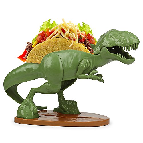 Funwares Original Tacosaurus - Dinosaur Taco Holder, Fun and Practical White Elephant Gift, Hold 2 Tacos - Tacosaurus T-Rex