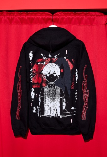 RED SPACE Hoodie | L