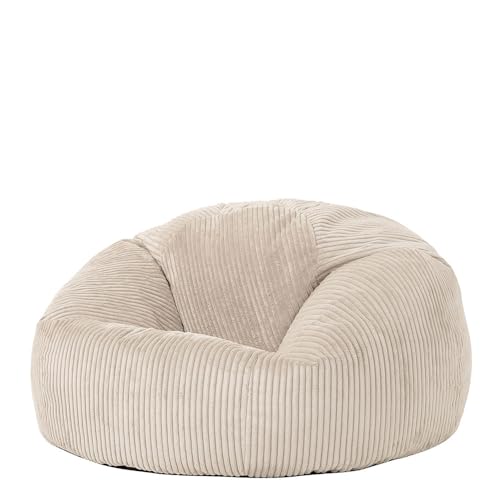 Beige Cord Sitzsack