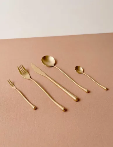 META Cutlery Set - Brushed Gold