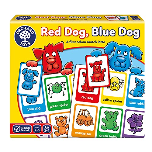 Orchard Toys Red Dog Blue Dog Lotto Game, A Fun First Matching and Memory Game, Perfect For Children Aged 2-5, Develops Memory Skills - Single