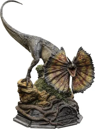 Jurassic Park Dilophosaurus statue