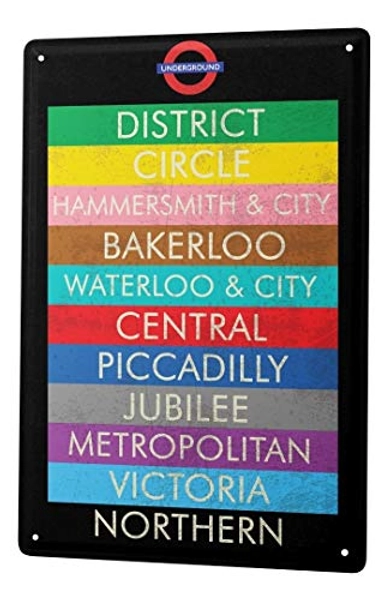 LEotiE SINCE 2004 Tin Sign Metal Plate Decorative Sign Home Decor Plaques Sign Subway Metal Plate 8X12