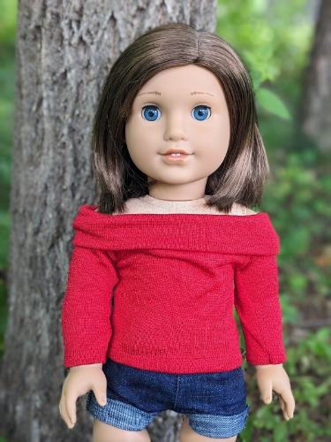 Custom American Girl Doll OOAK "Chantelle" Brown Hair Blue Eyes Josefina Mold 
